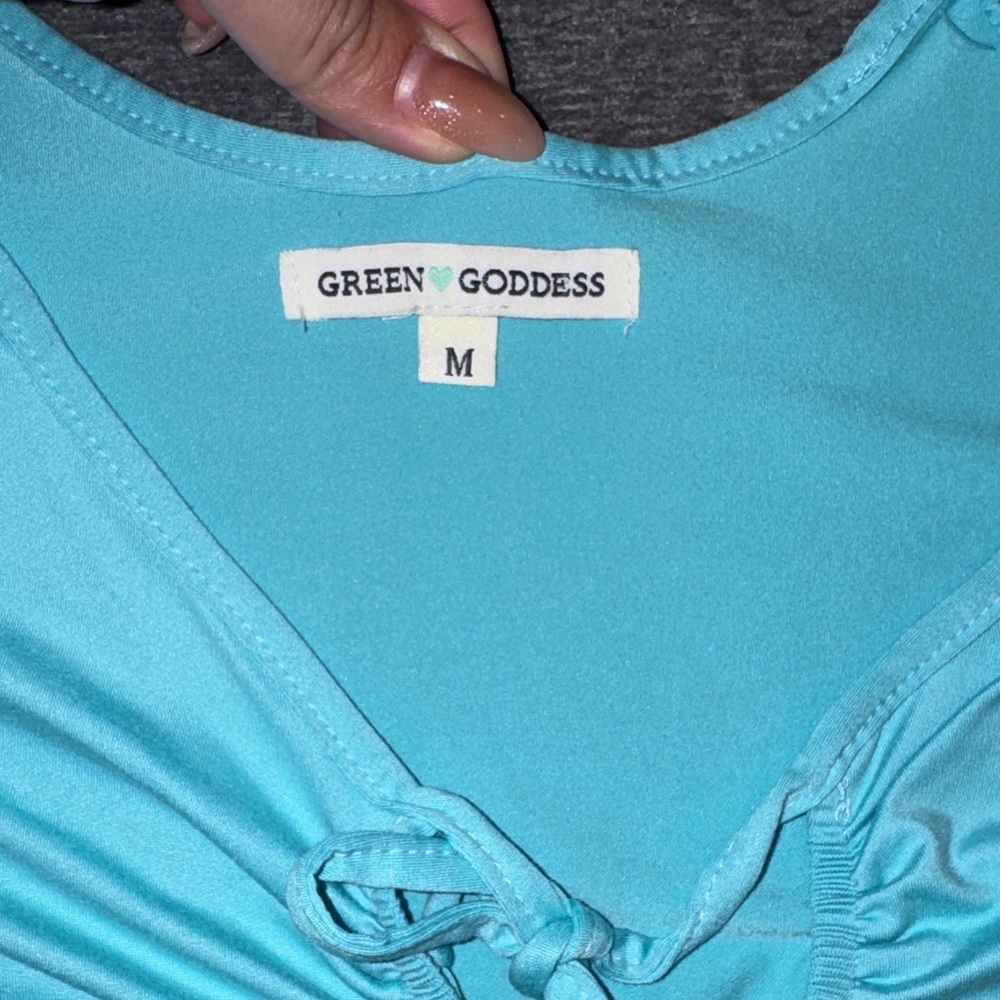 GREEN GODDESS- NWT Women's Light Blue Jumpsuit size Medium - Picture 4 of 13